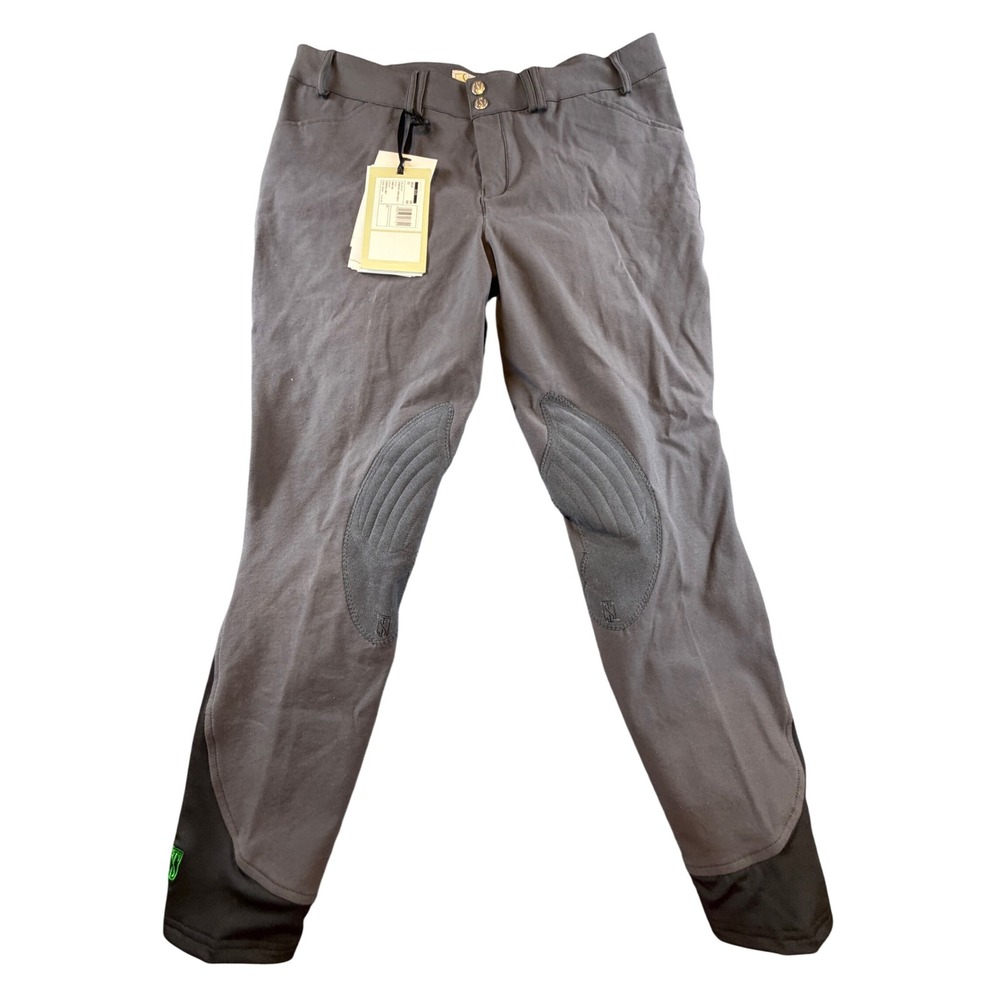 Tredstep Symphony Verde Gents Breeches Charcoal Grey Mens Riding Pants 40R NEW